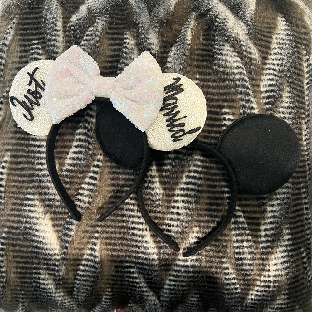 Just Married Mickey and Minnie Ears